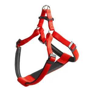 Vest harness FERPLAST Daytona P L Red Nylon — size L, chest 66–73 cm, neck min 65 cm