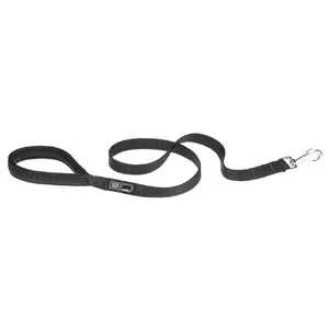 Standard dog lead FERPLAST Daytona G 1.2 m, black nylon, 2.5 cm width