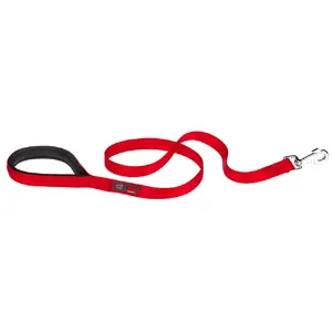 Standard dog lead FERPLAST Daytona G 1.2 m, red nylon, 2.5 cm strap