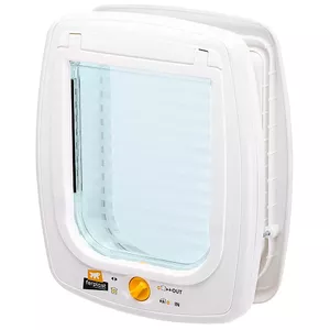 Pet door FERPLAST Swing 9 white technopolymer flap 262×102×312 mm for cats and medium dogs
