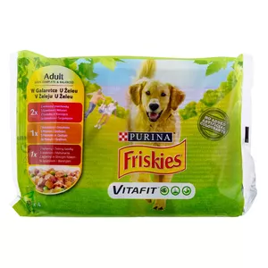 PURINA Friskies Adult - Mix in jelly - влажный корм для собак - 4 x100 г