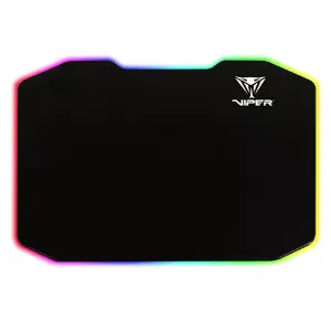 Mouse pad PATRIOT Viper Gaming Black — polymer/rubber, LED backlight, USB powered, non-slip, 353.5×242.7 mm, 5.5 mm thickness