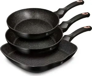 Cookware set berlinger haus BH/6156 Black Rose Collection — frying pans 20/24/28 cm