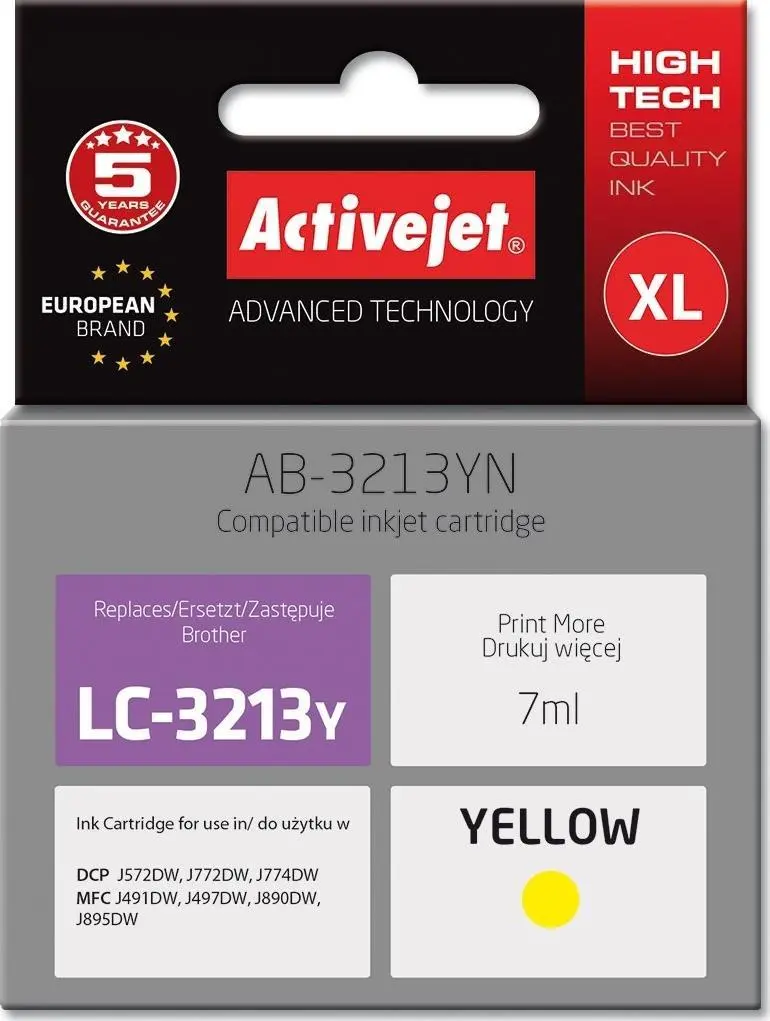 Tintes kasetne ActiveJet AB-3213YN saderīga ar