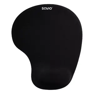 Mouse pad SAVIO MP-01B gel wrist rest 3 mm thickness 230×190 mm black