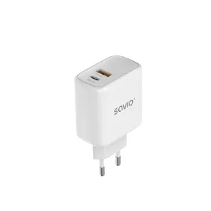 Сетевое зарядное устройство Savio LA-06 USB Type A & C Quick Charge 12V