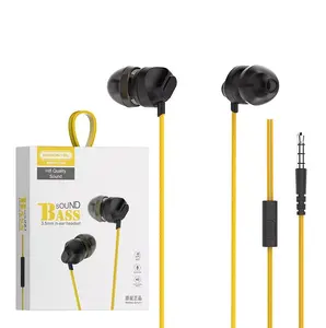 SOMOSTEL SMS-CS04 Wired In-ear Headset for Calls and Music, Yellow