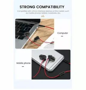 Somostel SMS-CS04 Wired In-Ear Headphones with 3.5mm Jack, Blue