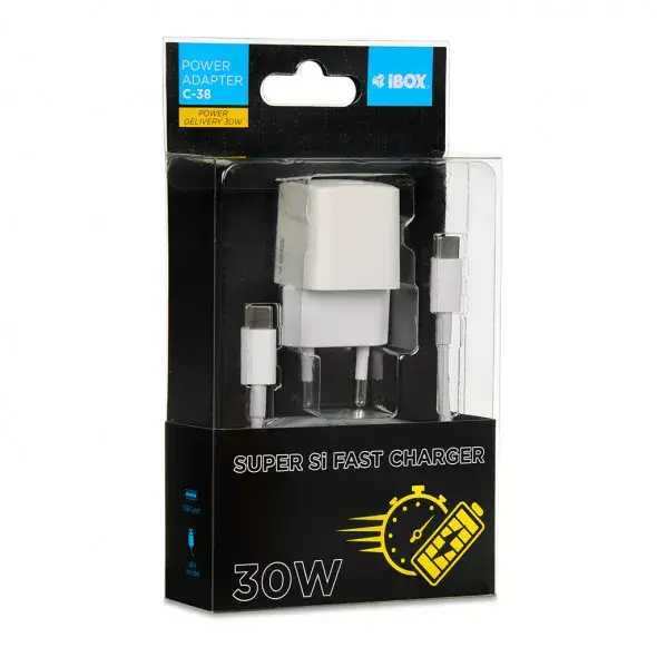 Indoor USB-C Fast Charger IBOX C-38CW 30W Photo 6