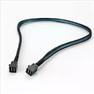 Кабель Fantec 2499 SAS 0.7 м 12 Гбит/с SFF8643 Черный Синий