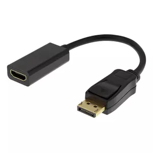 Адаптер видеокабеля Deltaco 00110022 0.2м HDMI Type A DisplayPort Черный