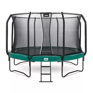 Trampolīna Salta First Class 251 cm zaļa — diametrs 251 cm, ar drošības pārsegu
