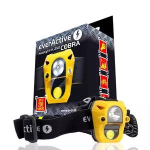 Galvas lampa Everactive HL250 LED 3W Dzeltena