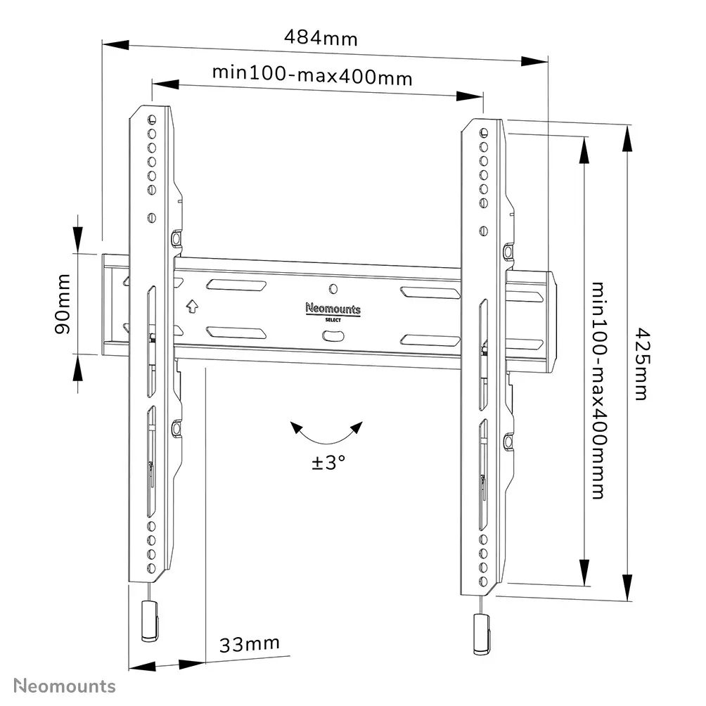 Крепление для телевизора Neomounts WL30S-850BL14 Photo 19