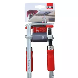 Clamp Bessey GTR12 — opening 12 cm, stainless steel, red, clamping force 244.73 kg