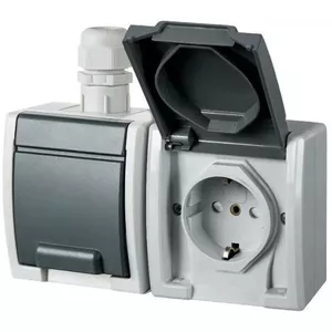 Розетка Schuko ELEKTROPLAST 1245-65 IP65 влагозащищённая для уличного и промышленного применения