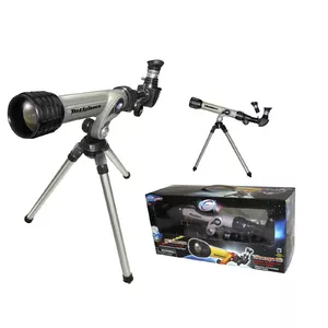 Tele-Science 32001 100 Power HD Telescope с диагональным зеркалом и штативом, белый