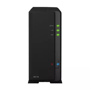 Synology DiskStation DS118 datu uzglabāšanas serveris NAS Kompakts Ethernet/LAN savienojums Melns RTD1296