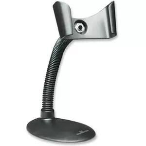 Manhattan Handheld Barcode Scanner Stand, Gooseneck with base, suitable for table mount or wall mountable, Black, Lifetime Warranty, Box