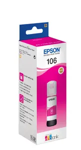 Чернильный флакон Epson 106 EcoTank оригинальный пурпурный для струйной печати