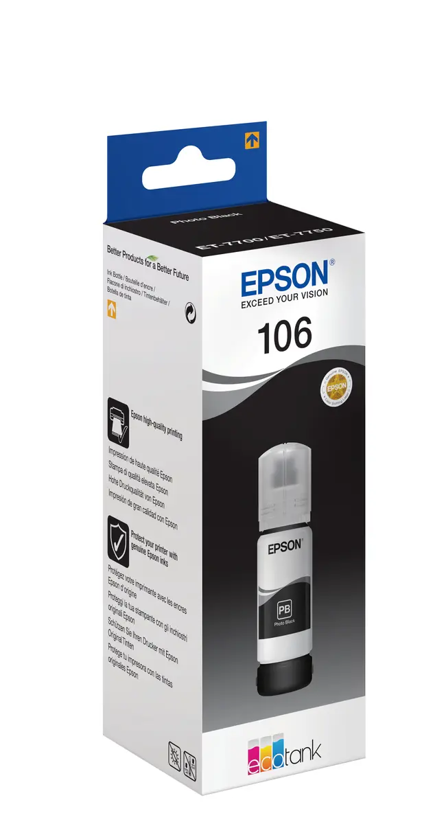 Epson 106 EcoTank Foto Melna Tinte
