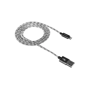 Canyon CNE-CFI3DG lightning cable 1 m Black, Silver