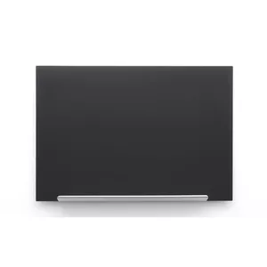 Glass Magnetic Board NOBO Diamond 1883 x 1059 mm — Black, fixed installation, glass surface