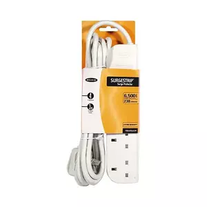 Belkin E-Series 4 Socket, 3-Metre SurgeStrip Balts 4 Maiņstrāvas izvade (-s) 230 V 3 m