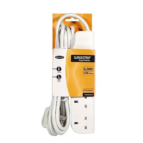 Belkin E-Series 4 Socket, 3-Metre SurgeStrip F9E400UK3M Photo 2