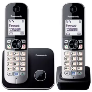 Panasonic KX-TG6812GB telefons DECT telefons Zvanītāja ID Melns