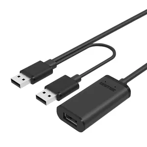 USB Cable UNITEK Y-277 USB 2.0 5m 2x USB A Black