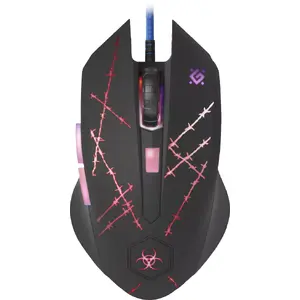 Игровая мышь DEFENDER Forced GM-020L — амбидекстрная, оптическая 3200 DPI, USB Type-A, 5 кнопок, чёрная
