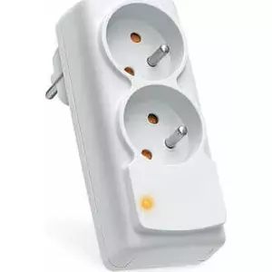 Power strip Acar W0268 with surge protection, 2 sockets, white