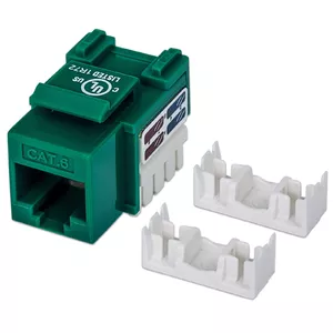 Intellinet Keystone Jack, Cat6, UTP, Punch-down, Green