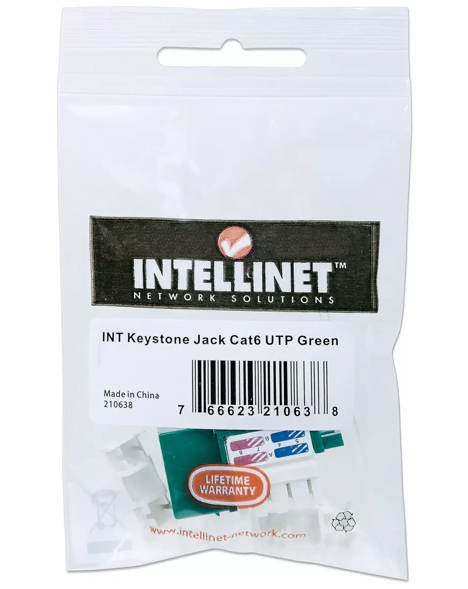 Keystone Jack Cat6 UTP Intellinet 210638 Photo 2