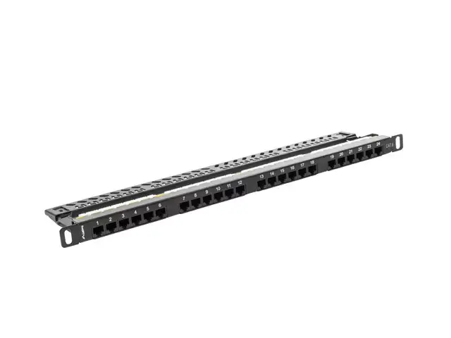 Patch panel LANBERG PPU6-0024-B 24-port Cat6 0.5U Photo 2