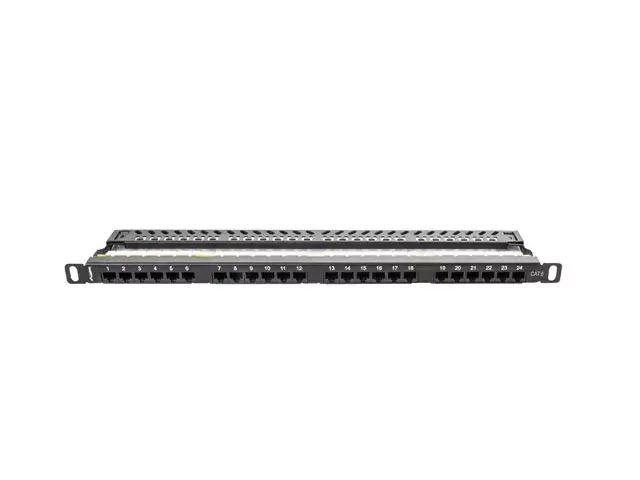 Patch panel LANBERG PPU6-0024-B 24-port Cat6 0.5U Photo 3