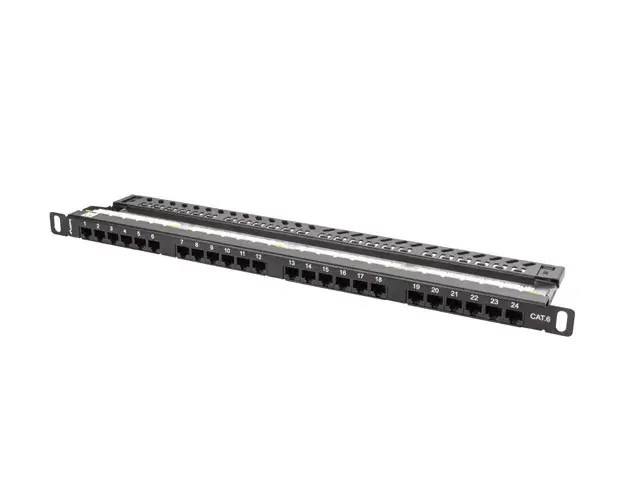 Patch panel LANBERG PPU6-0024-B 24-port Cat6 0.5U Photo 4