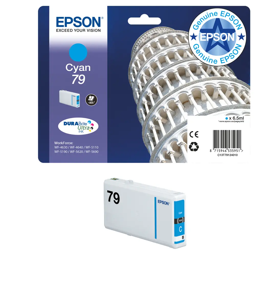 Чернильный картридж Epson Tower of Pisa Black 79 DURABrite Ultra Photo 2