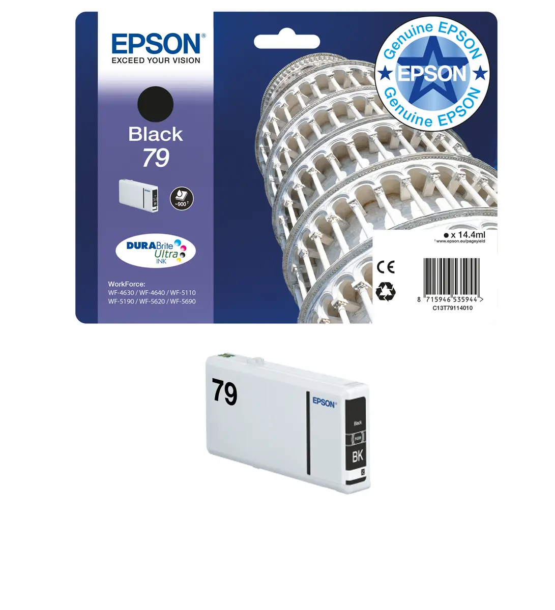 Чернильный картридж Epson Tower of Pisa Black 79 DURABrite Ultra Photo 3