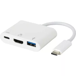 eSTUFF USB-C AV Multiport Adapter USB 3.2 Gen 1 (3.1 Gen 1) Type-C 5000 Mbit/s Balts