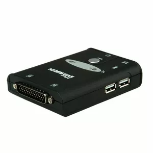 Value KVM Switch "Star", 1U - 2 PCs, HDMI, USB (KVM) tastatūras/video/peļu pārslēgšanas mehānisms Melns