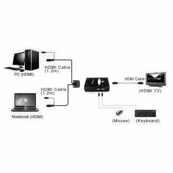KVM Switch VALUE Star 1U 2 datori Photo 4