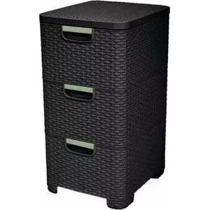 Комод Curver 206313 тёмно-коричневый 33×38×60 см пластиковый с выдвижными ящиками