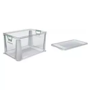 Storage box keeeper Luis 64L transparent 59×39×32 cm