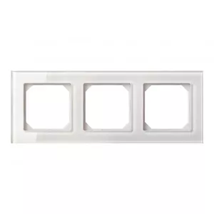 LIREGUS FRAME K14-245-03 3-place shiny glass EPS wall outlet frame, weight 0.18 kg