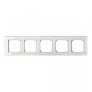 FRAME LIREGUS K14-245-05 рамка для розеток на 5 модулей, блестящее стекло, вес 0.28 кг