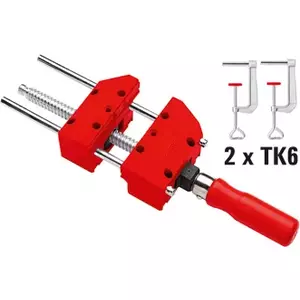 Пружинный зажим Bessey S10-ST — раскрытие 10 см, ширина 90 мм, красный