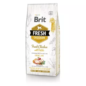 Сухой корм для собак Brit Fresh Adult с курицей и картофелем