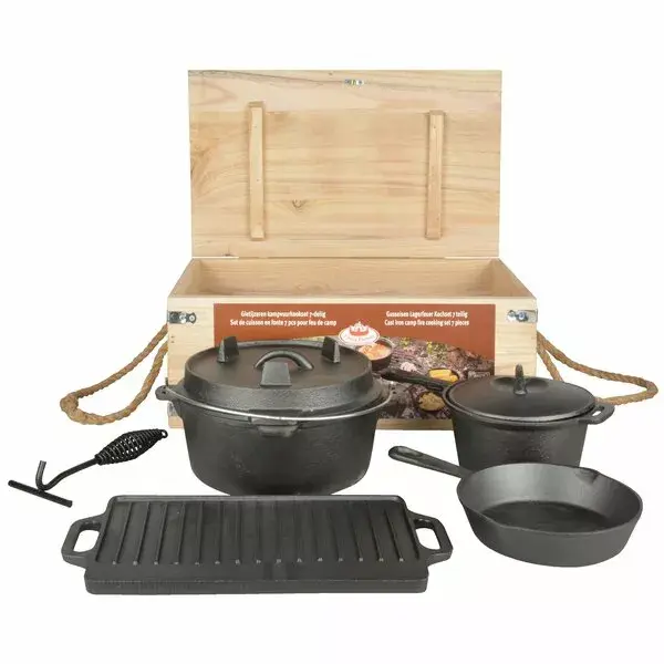 Esschert Design Dutch Oven Cooking Set 7 Pieces Photo 2